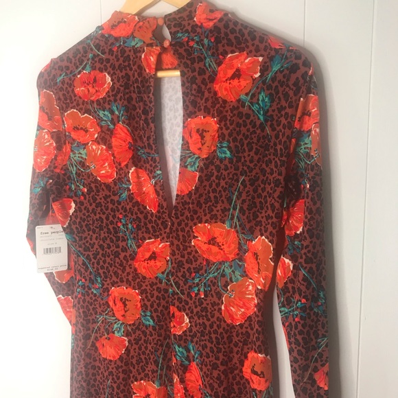 Free People | Retro Romance Leopard Midi Dress S - Picture 6 of 8